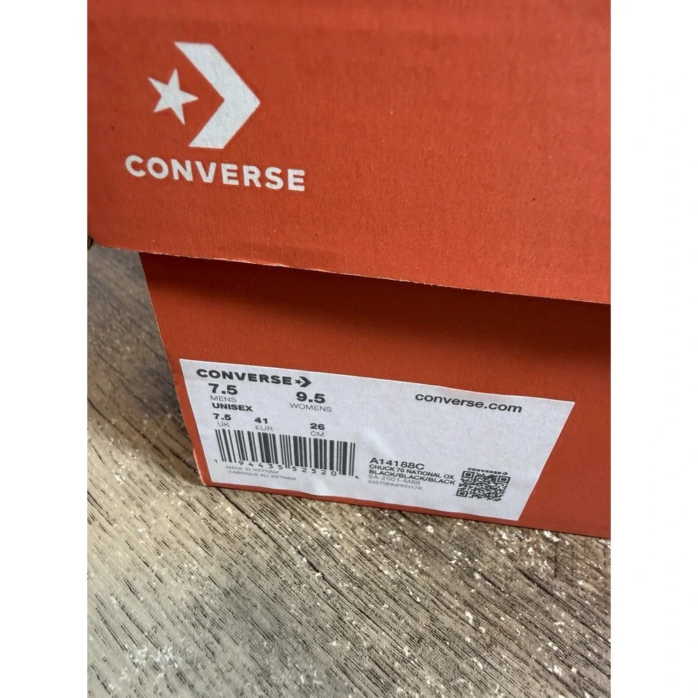 CONVERSE CHUCK ALL-STAR 70 Fromal Black Leather A14188C Men's Size 7.5 NEW